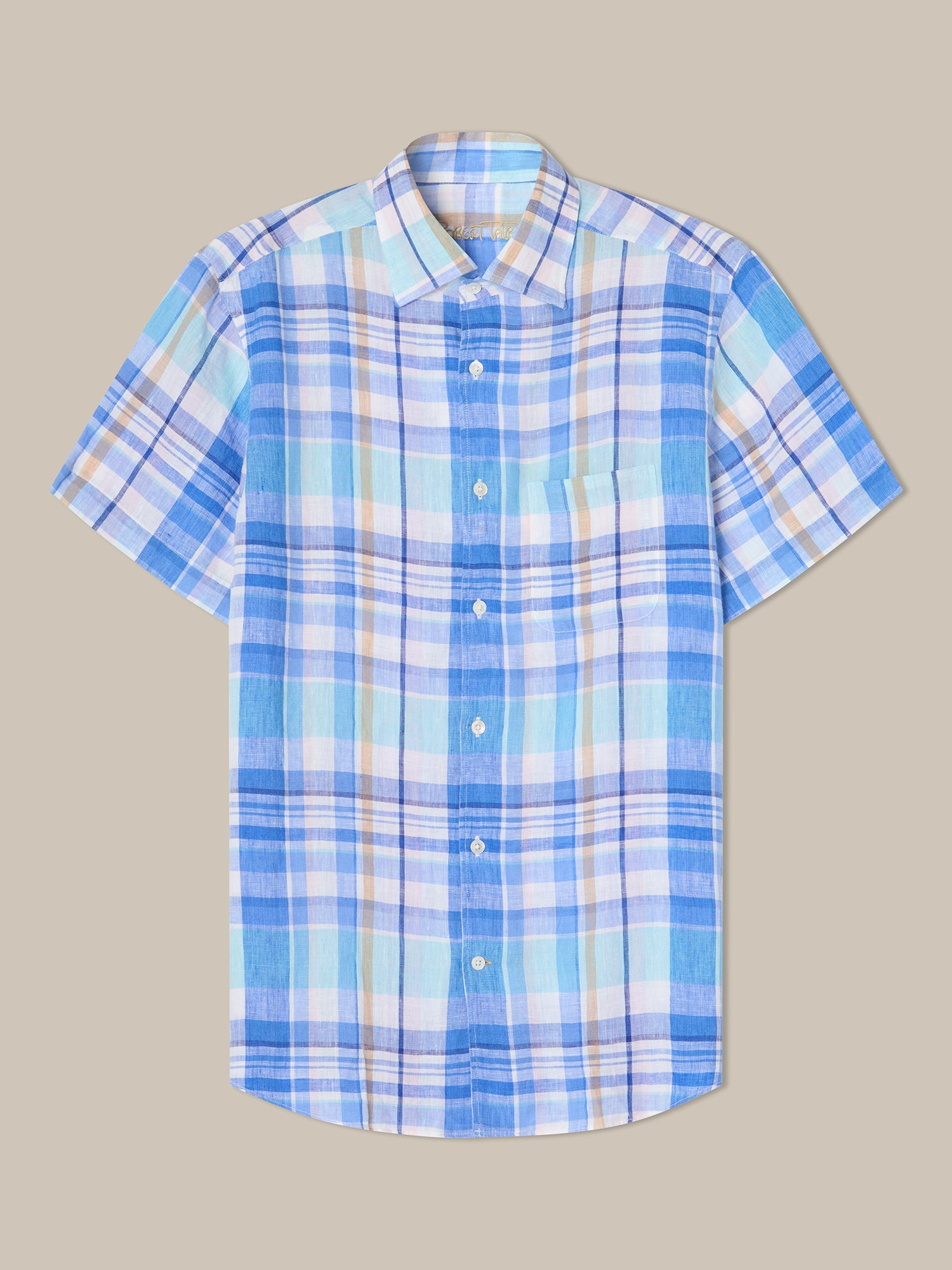 Morgan Plaid Linen Short Sleeve Shirt