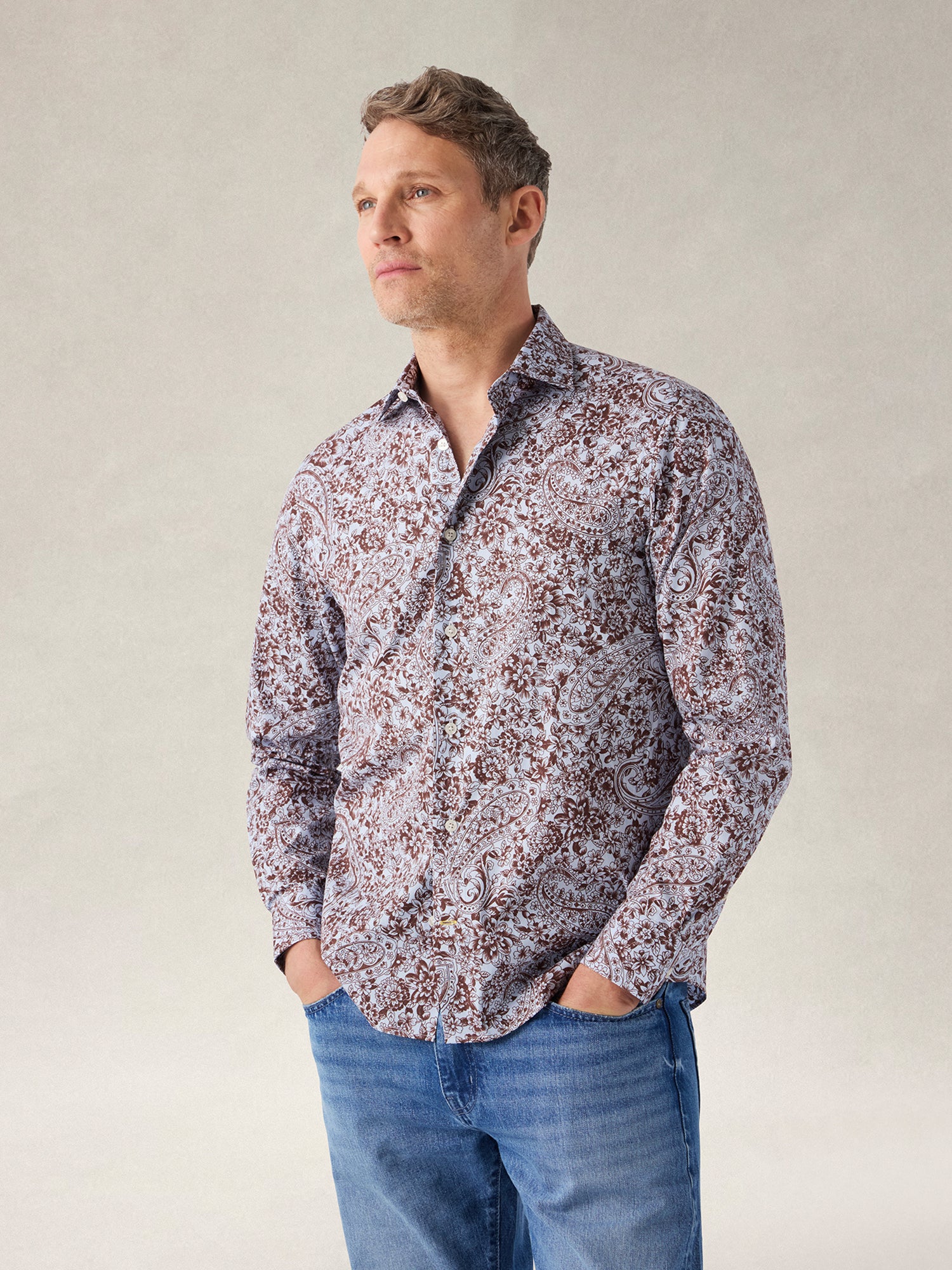 Reynolds Floral Paisley Print Shirt