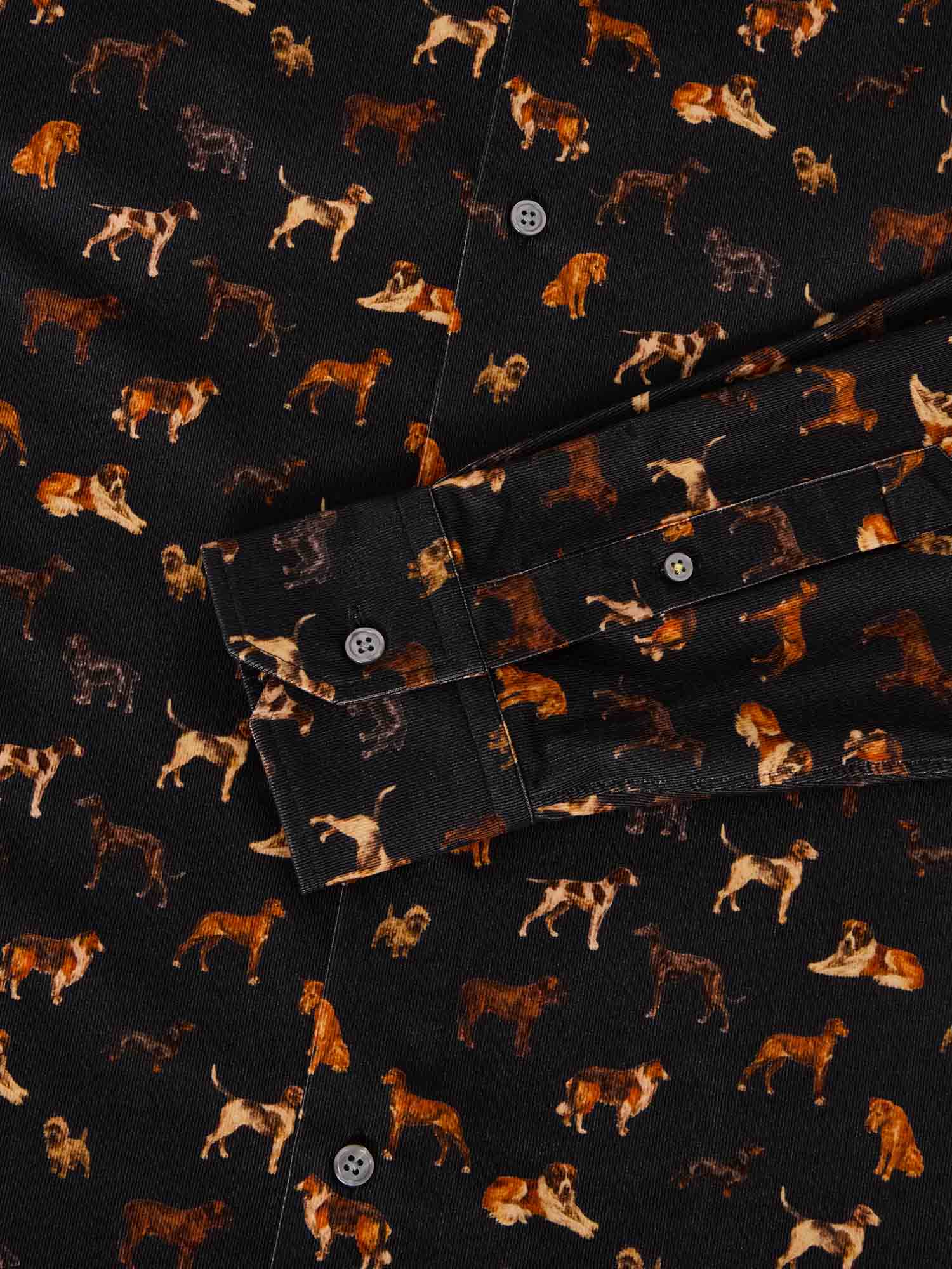 Reynolds Dog Print Pinwale Corduroy Shirt
