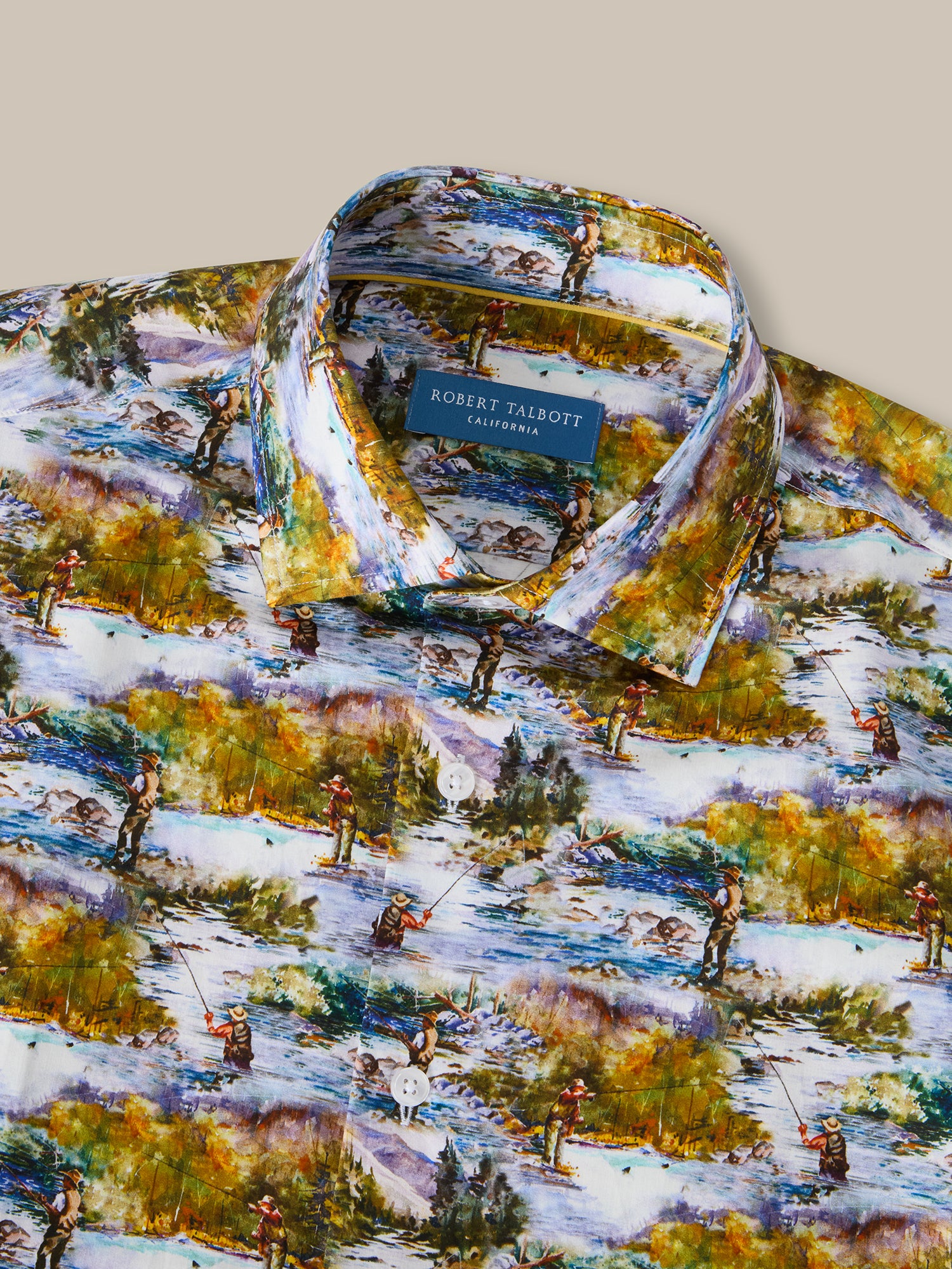 Reynolds Printed Fishing Scene Shirt image