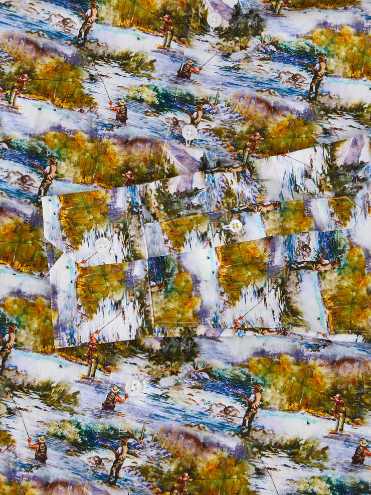 Reynolds Printed Fishing Scene Shirt