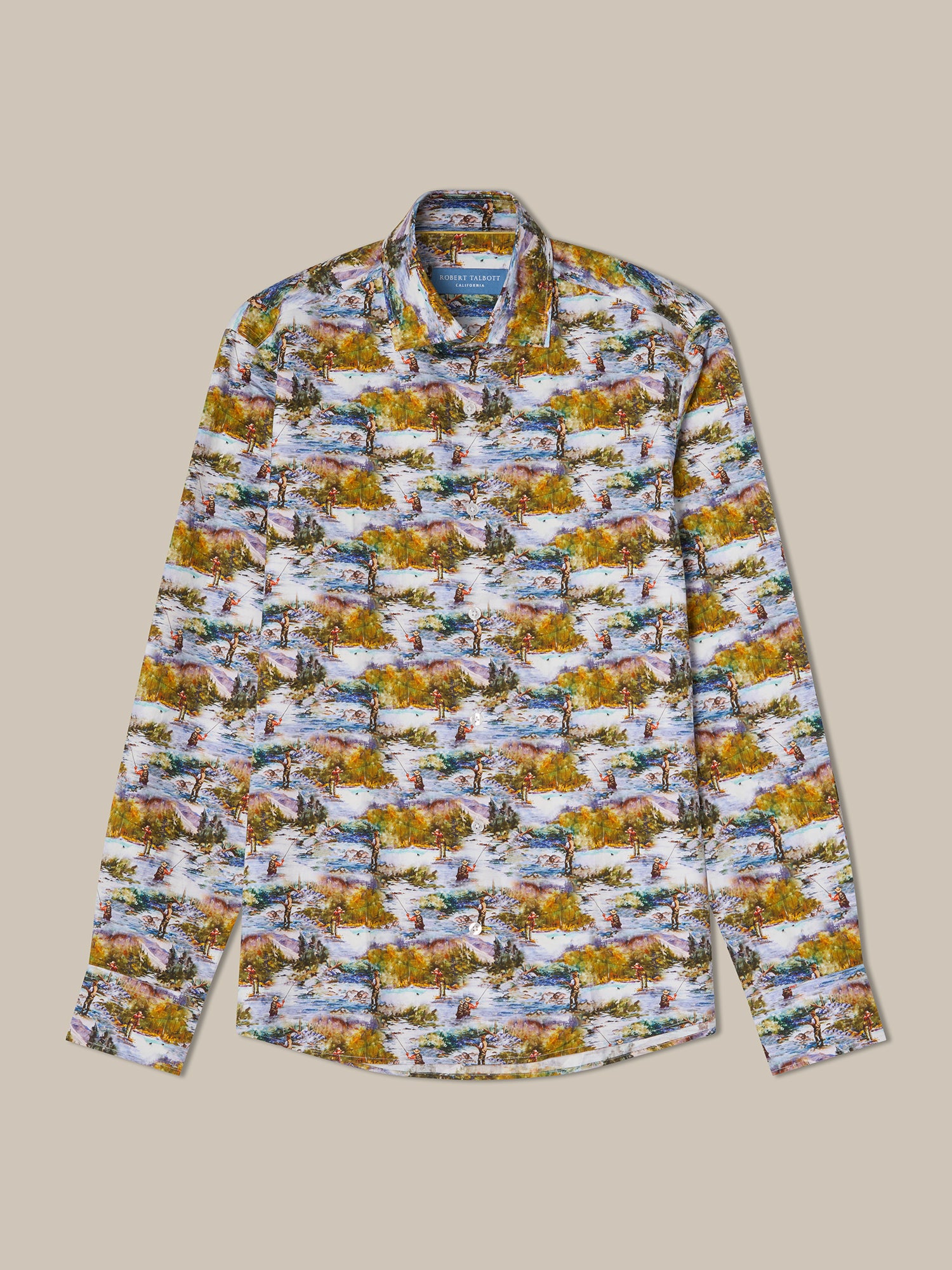 Reynolds Printed Fishing Scene Shirt image