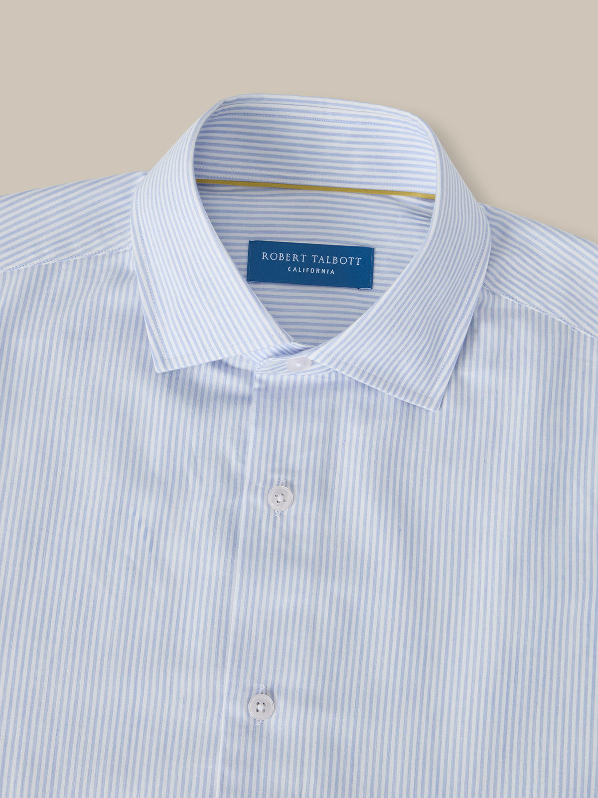 Reynolds Ultra Light Weight Brushed Fine Stripe Shirt image