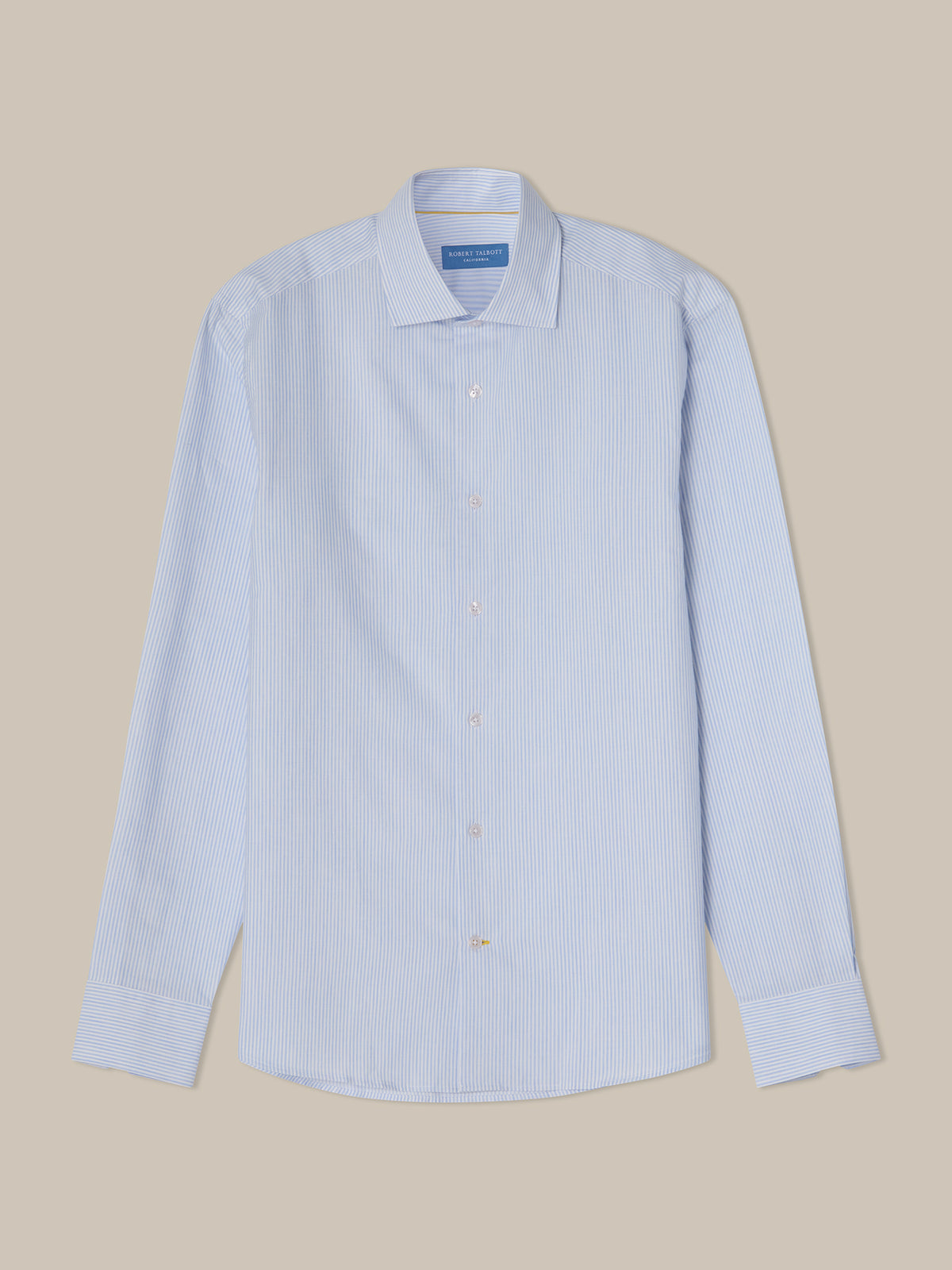 Reynolds Ultra Light Weight Brushed Fine Stripe Shirt image
