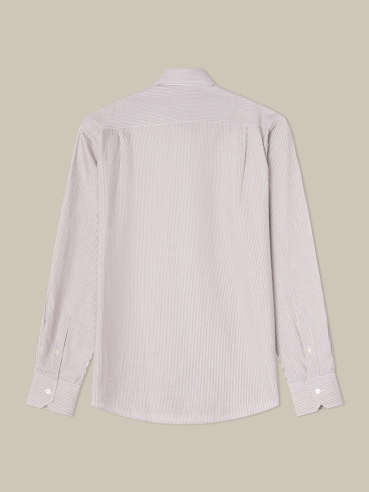Reynolds Ultra Light Weight Brushed Fine Stripe Shirt