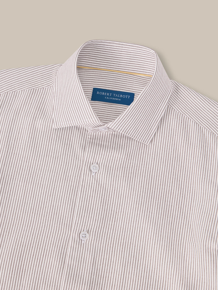 Reynolds Ultra Light Weight Brushed Fine Stripe Shirt