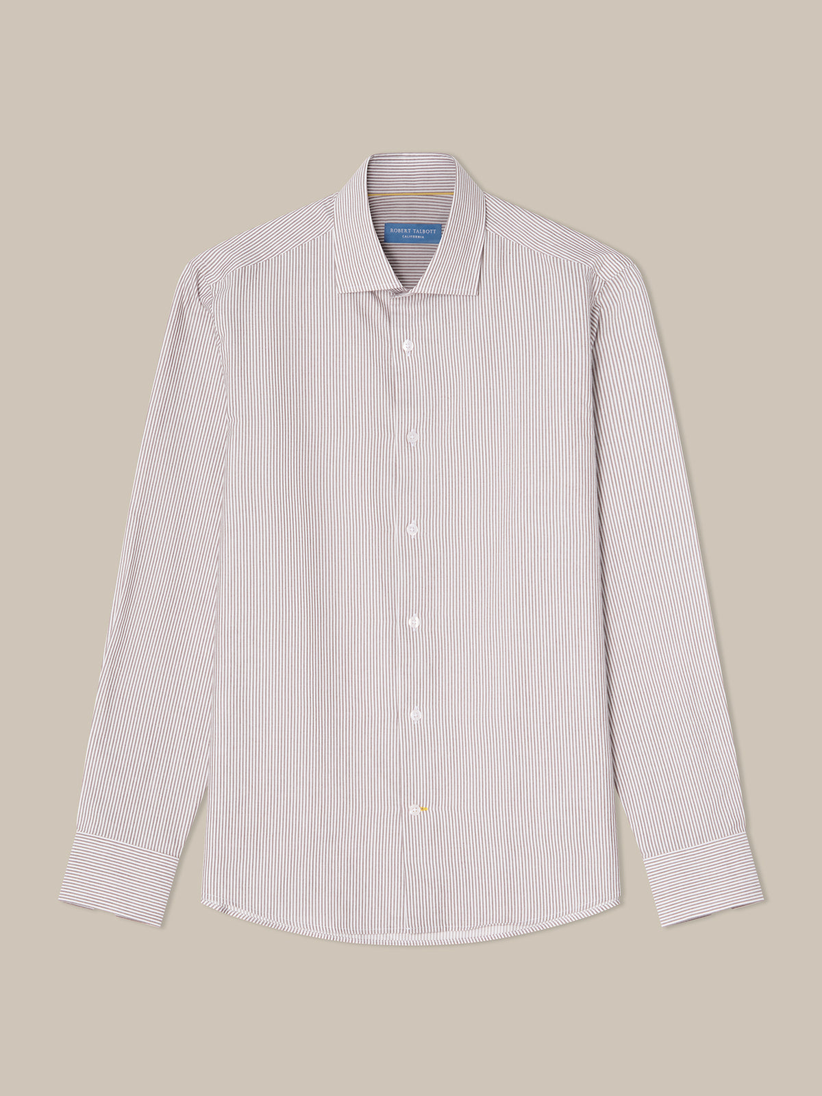 Reynolds Ultra Light Weight Brushed Fine Stripe Shirt