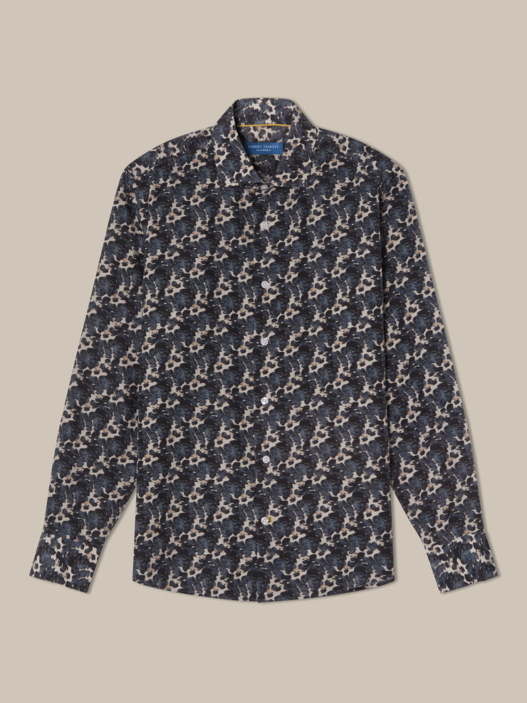 Reynolds Printed Cow Hide Silk Blend Shirt