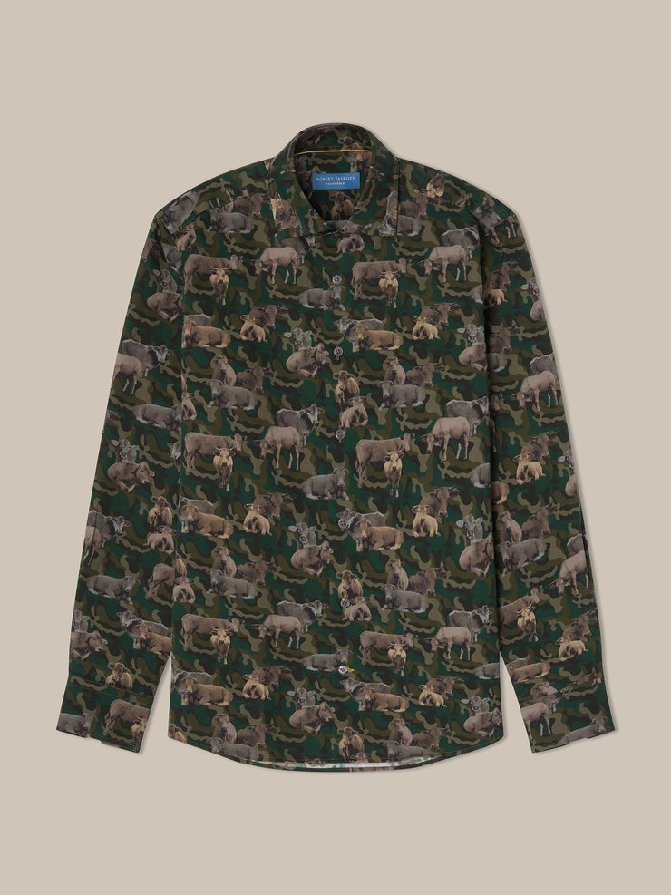 Reynolds Printed Ca-Moo-Flage Shirt