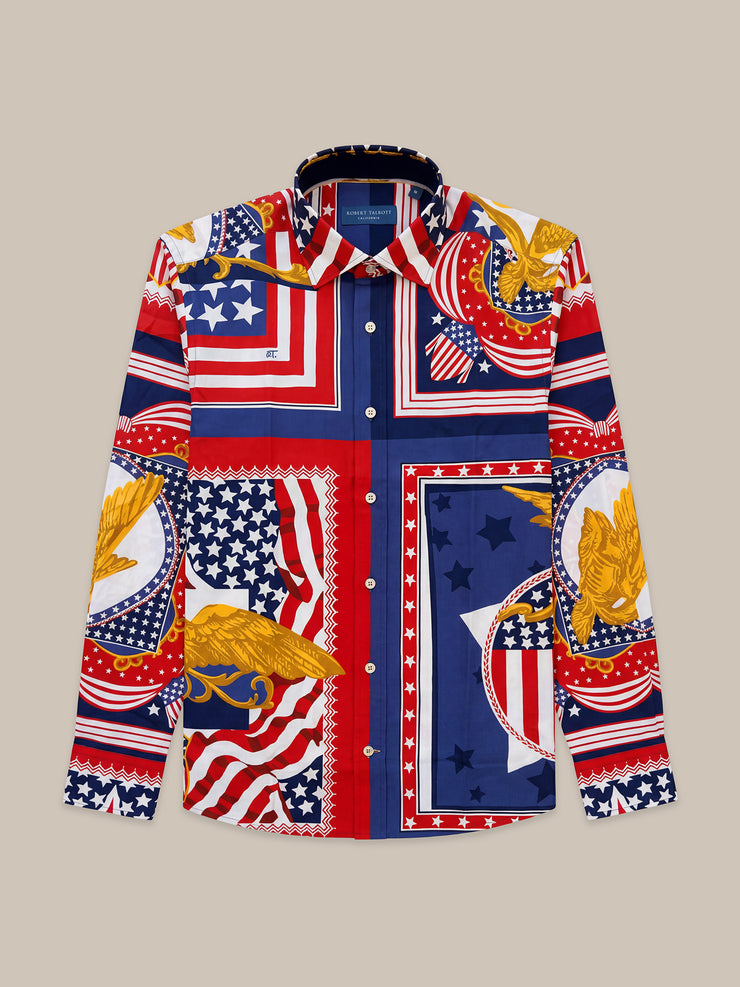 Reynolds Printed USA Patchwork Shirt