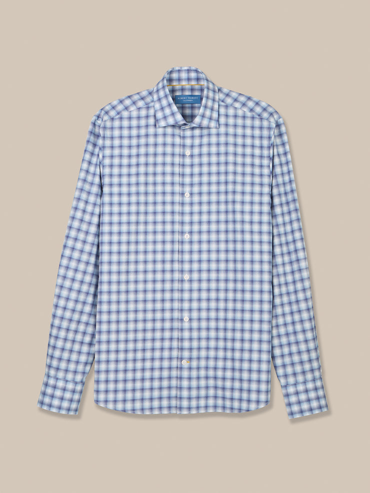 Reynolds Ultra Light Weight Brushed Ombre Plaid Shirt