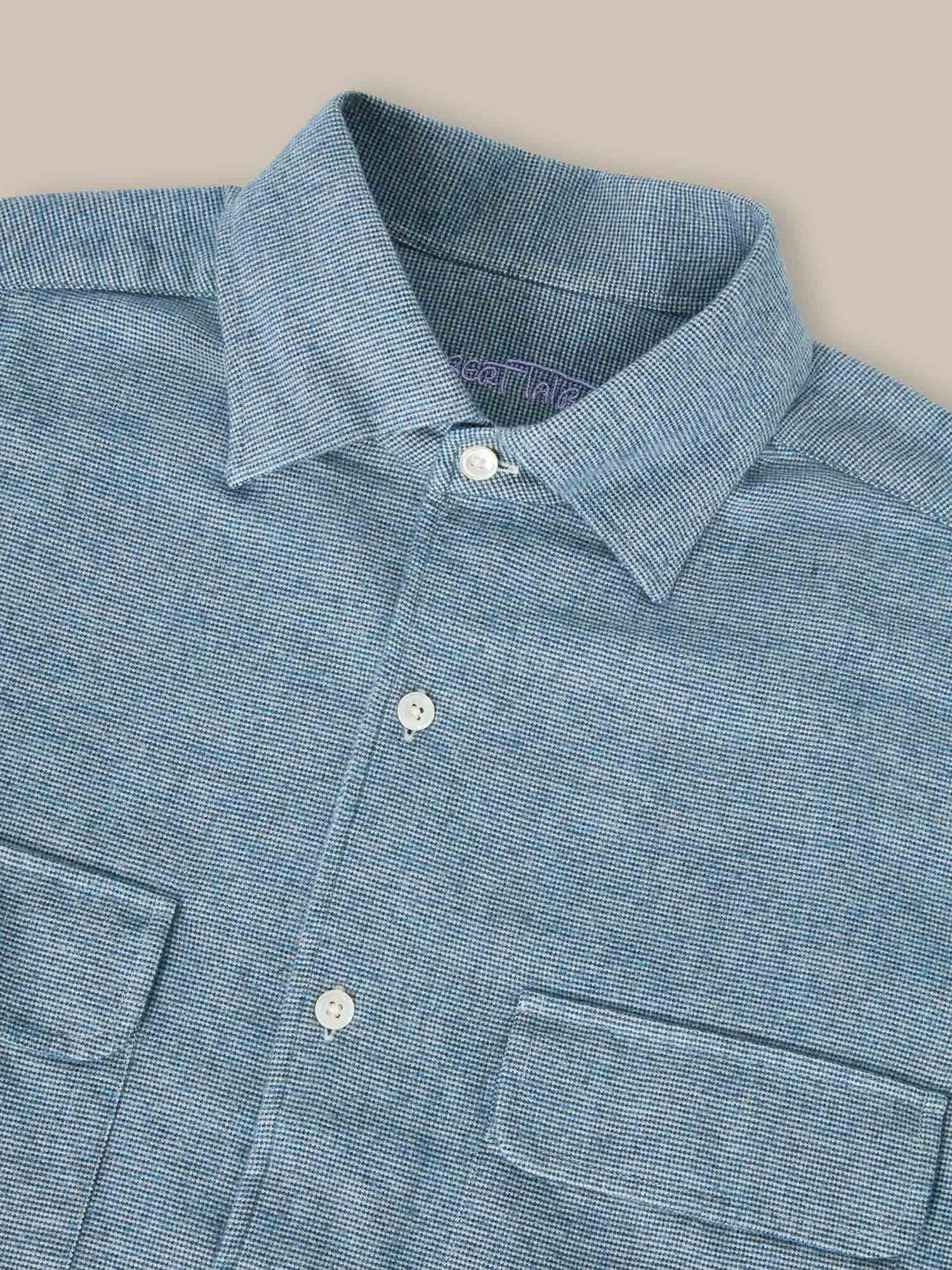 Morgan Workshirt Luxe Flannel Micro Check Shirt image