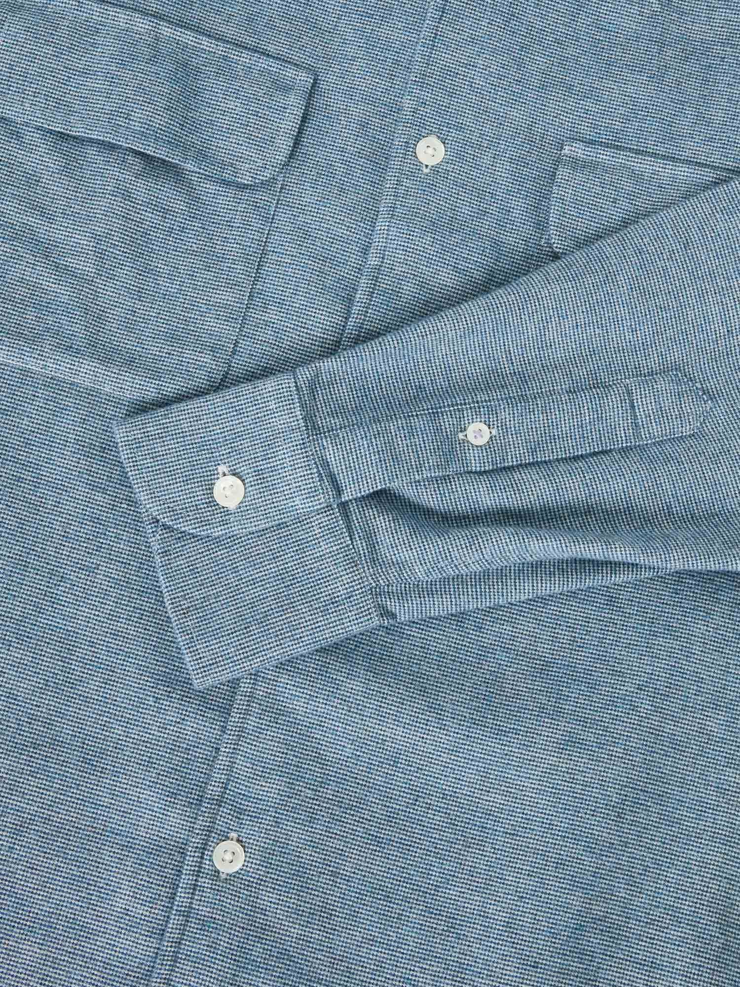 Morgan Workshirt Luxe Flannel Micro Check Shirt image