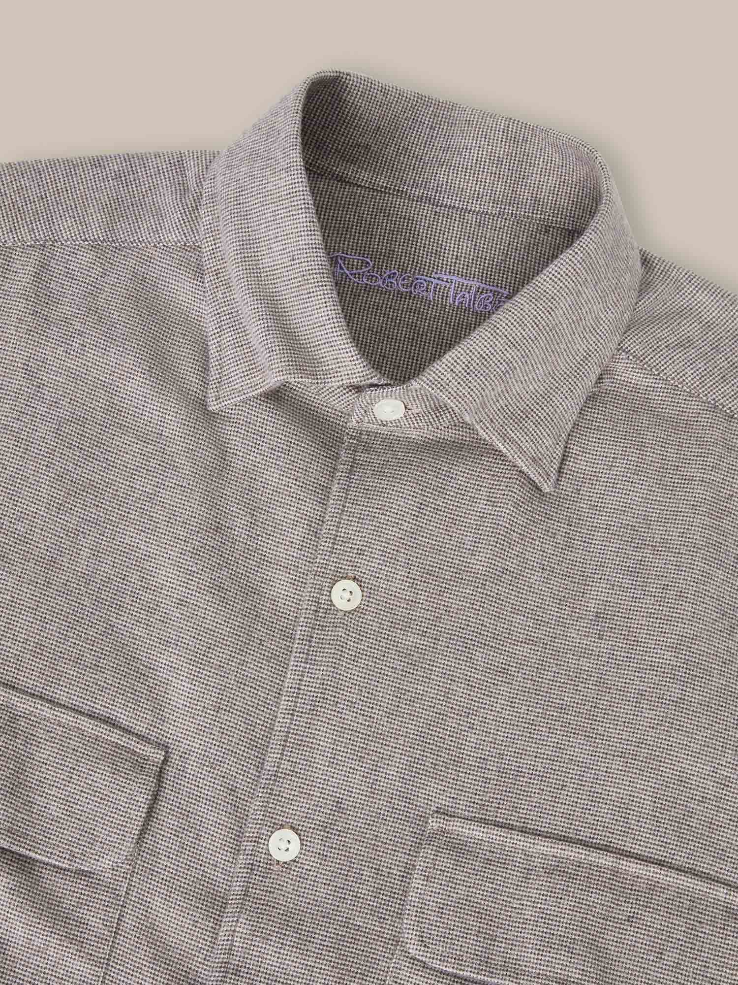 Morgan Workshirt Luxe Flannel Micro Check Shirt image