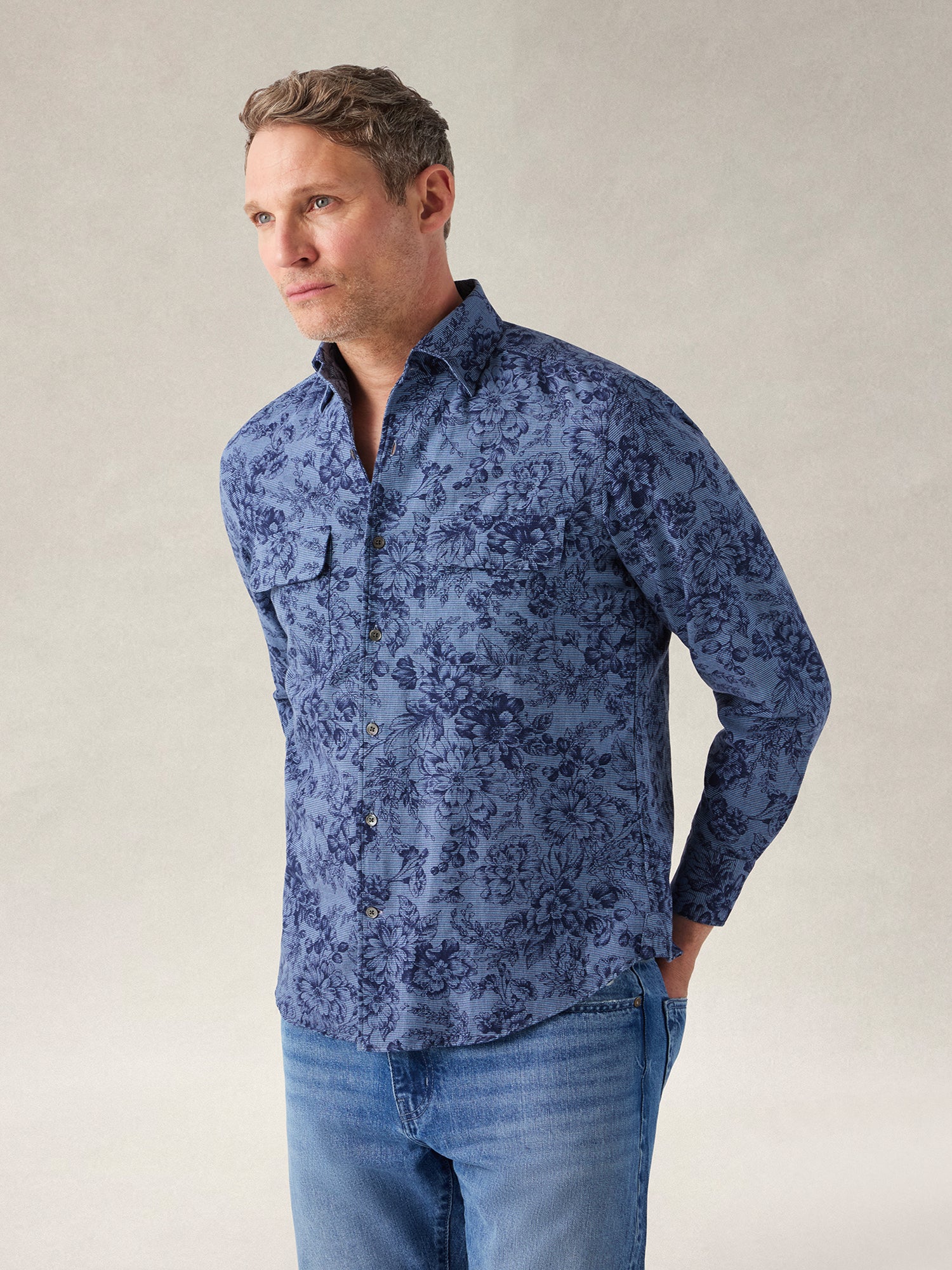 Morgan Floral Print Brushed Shirt