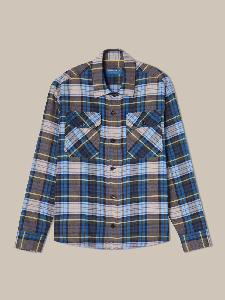 Bradley Luxe Flannel Plaid Shirt Jacket
