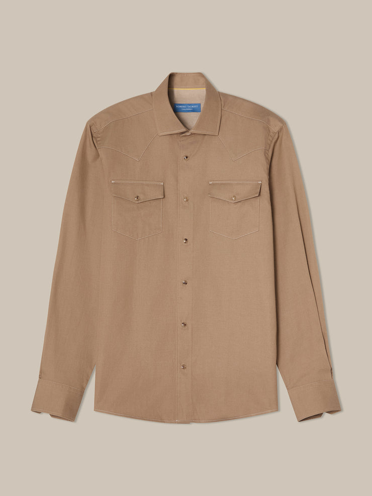 McQueen Cashmere Blend Western Shirt
