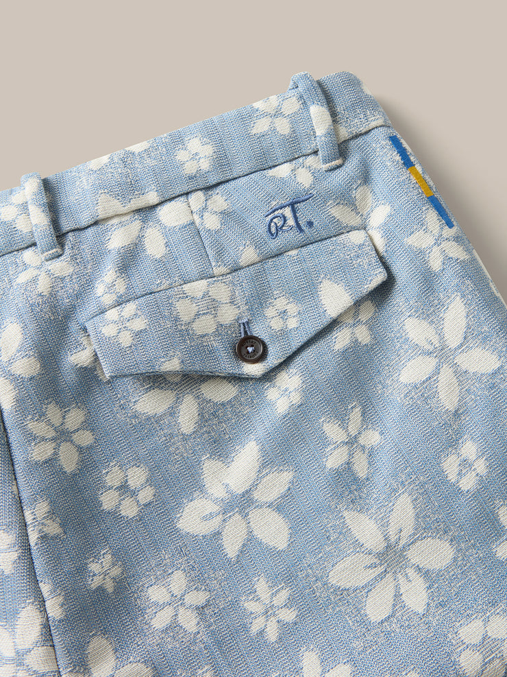 Aston Cotton Wool Floral Chino Pant