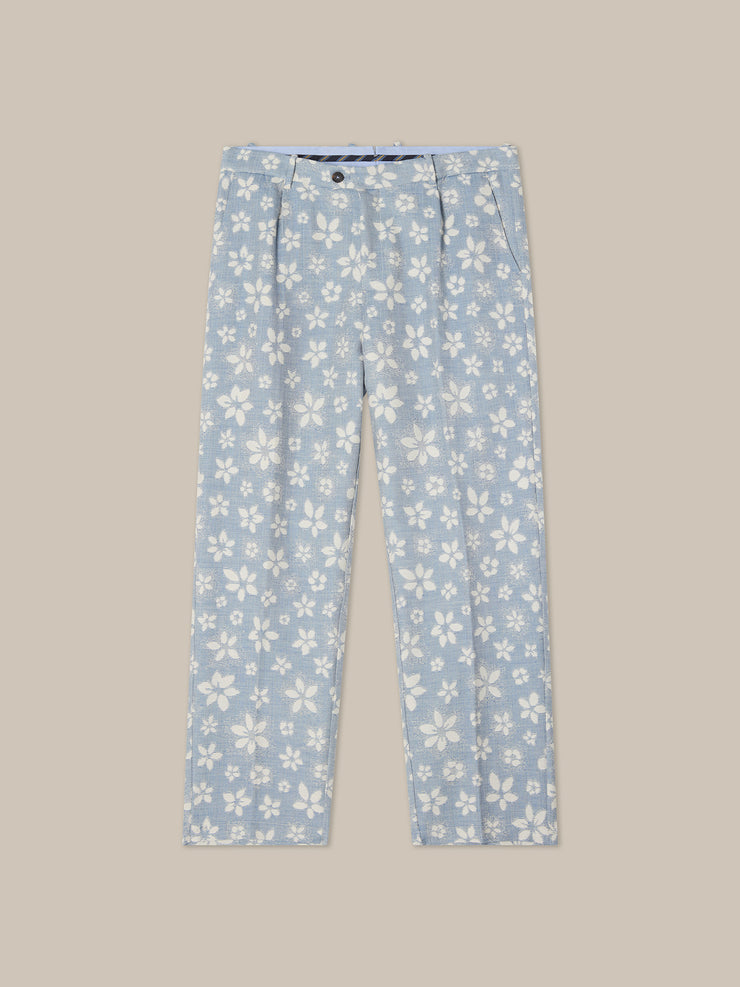 Aston Cotton Wool Floral Chino Pant