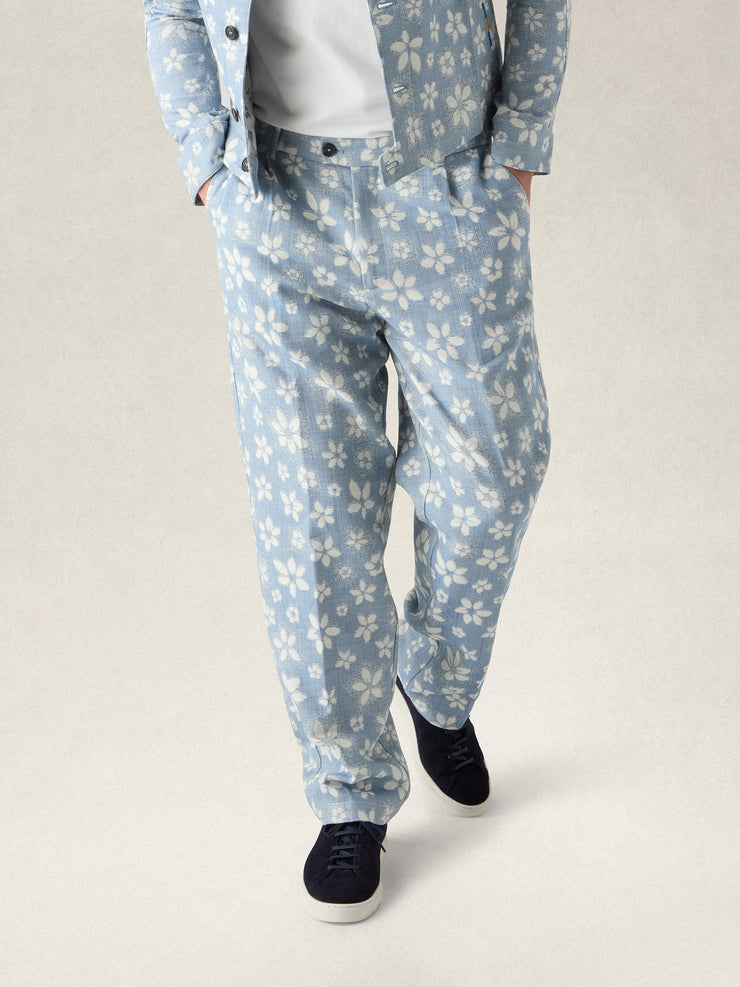Aston Cotton Wool Floral Chino Pant