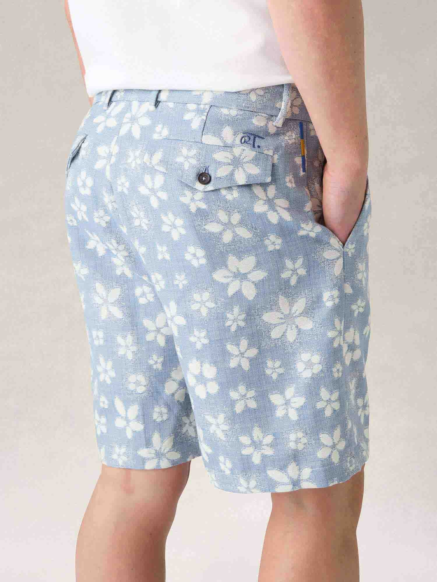 Aston Cotton Wool Floral Chino Short