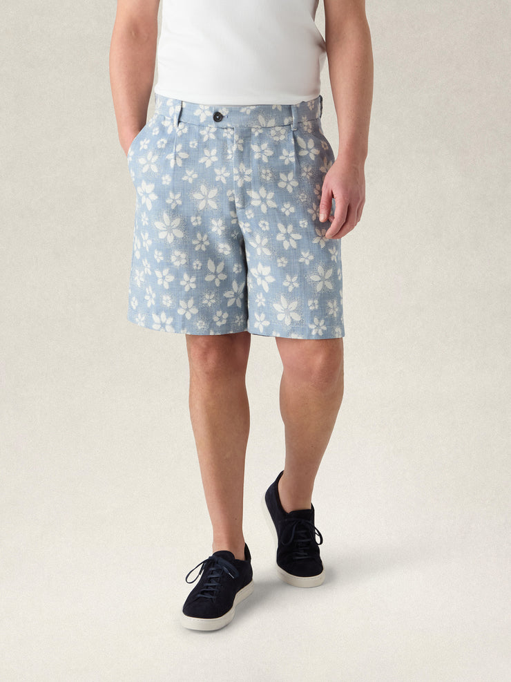 Aston Cotton Wool Floral Chino Short