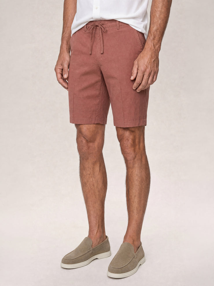 Stewart Stretch Linen Blend Convertible Drawstring Short