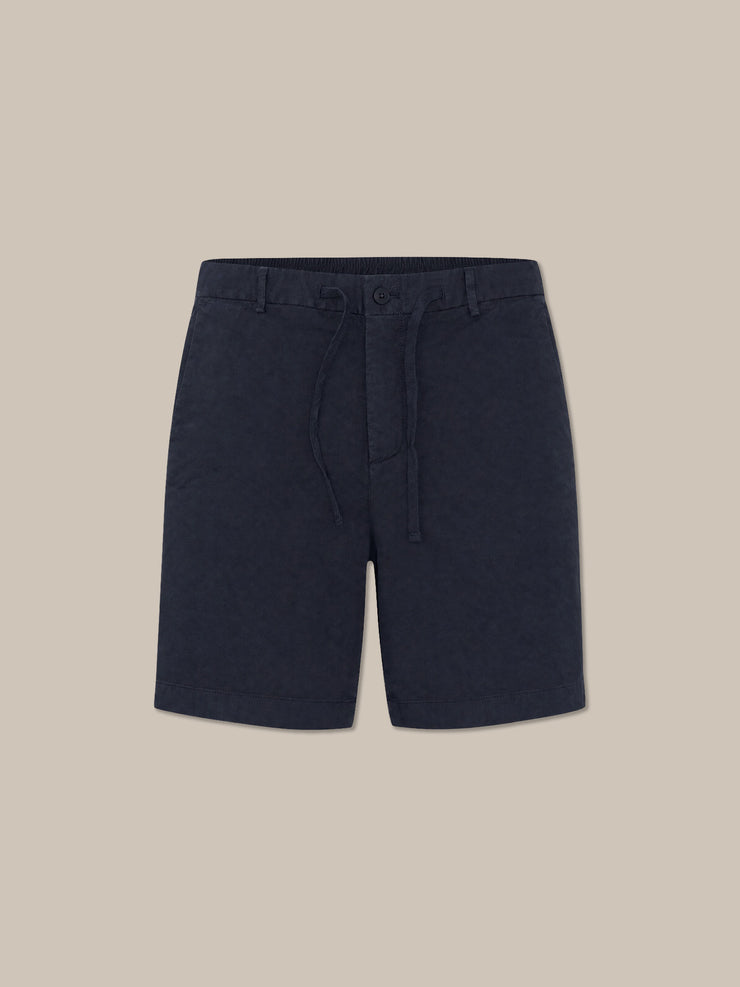 Stewart Stretch Linen Blend Convertible Drawstring Short