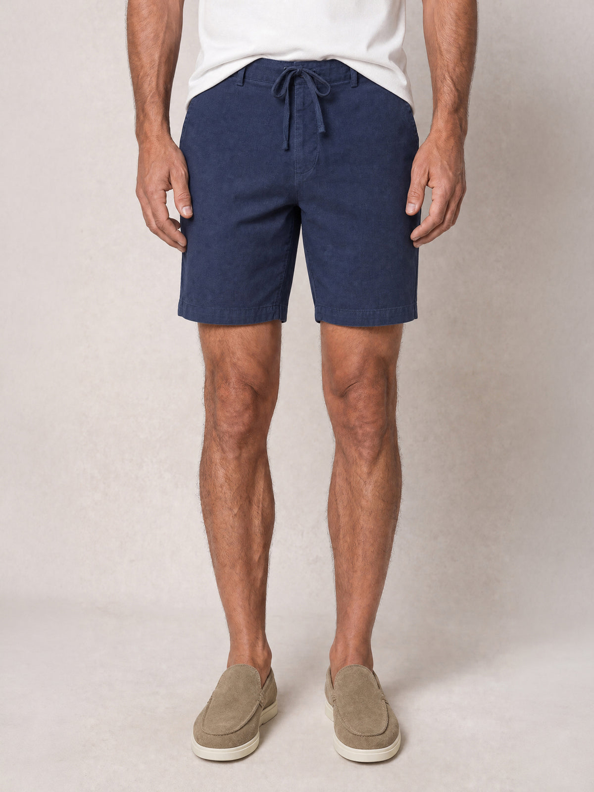 Stewart Stretch Linen Blend Convertible Drawstring Short image