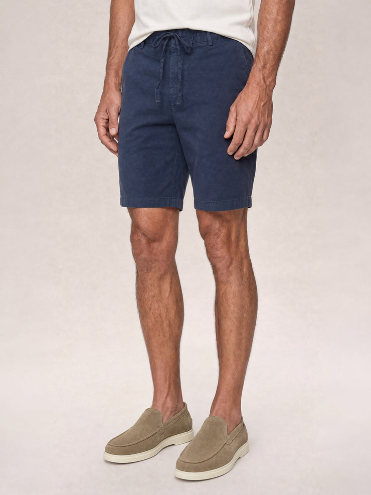 Stewart Stretch Linen Blend Convertible Drawstring Short