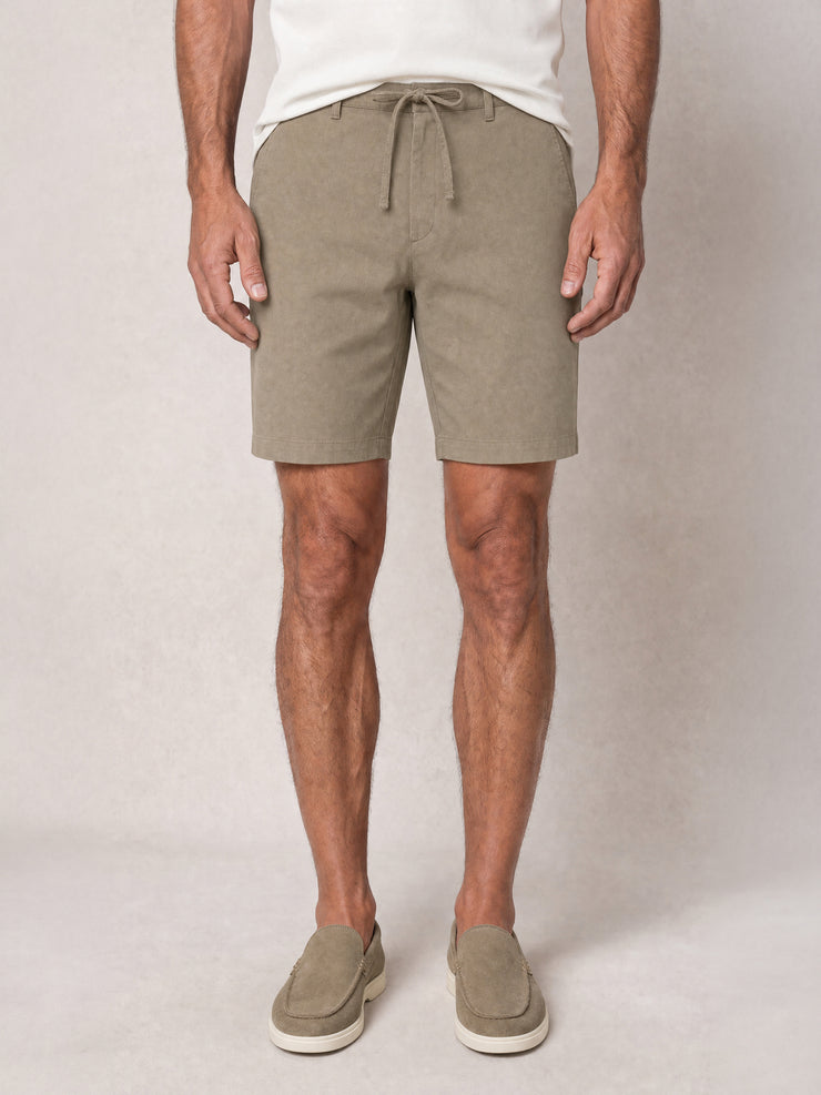 Stewart Stretch Linen Blend Convertible Drawstring Short