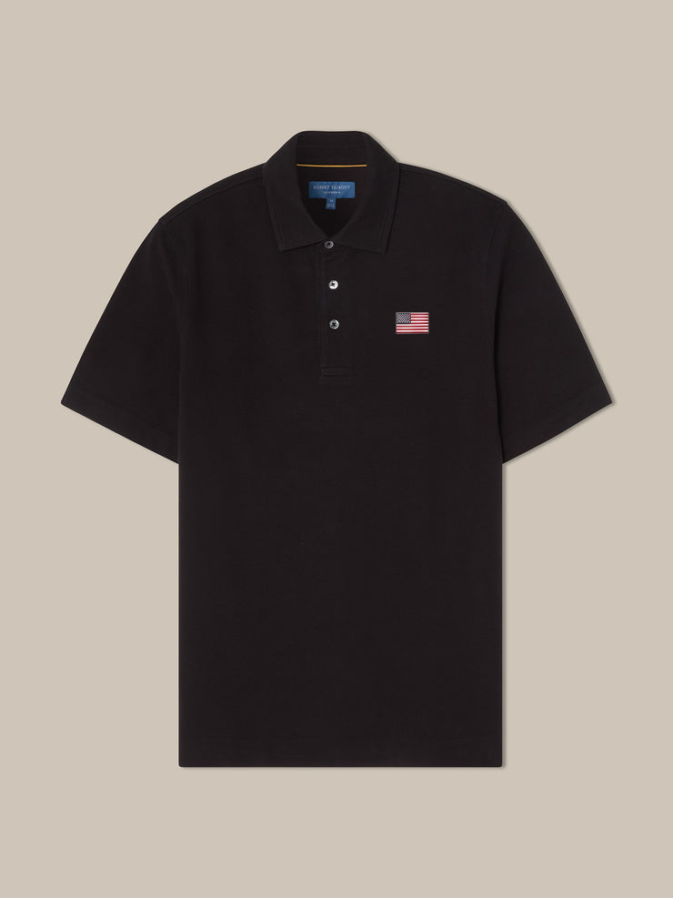 USA Flag Short Sleeve Polo