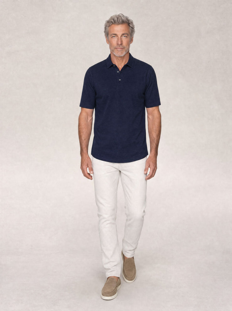 Taylor Pique Linen Polo