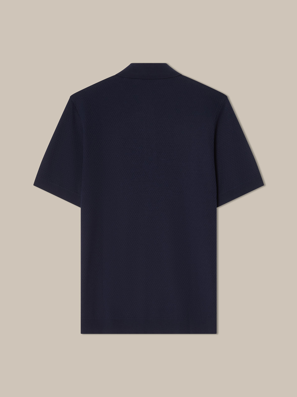 Weston Textured Cotton Zip Polo image