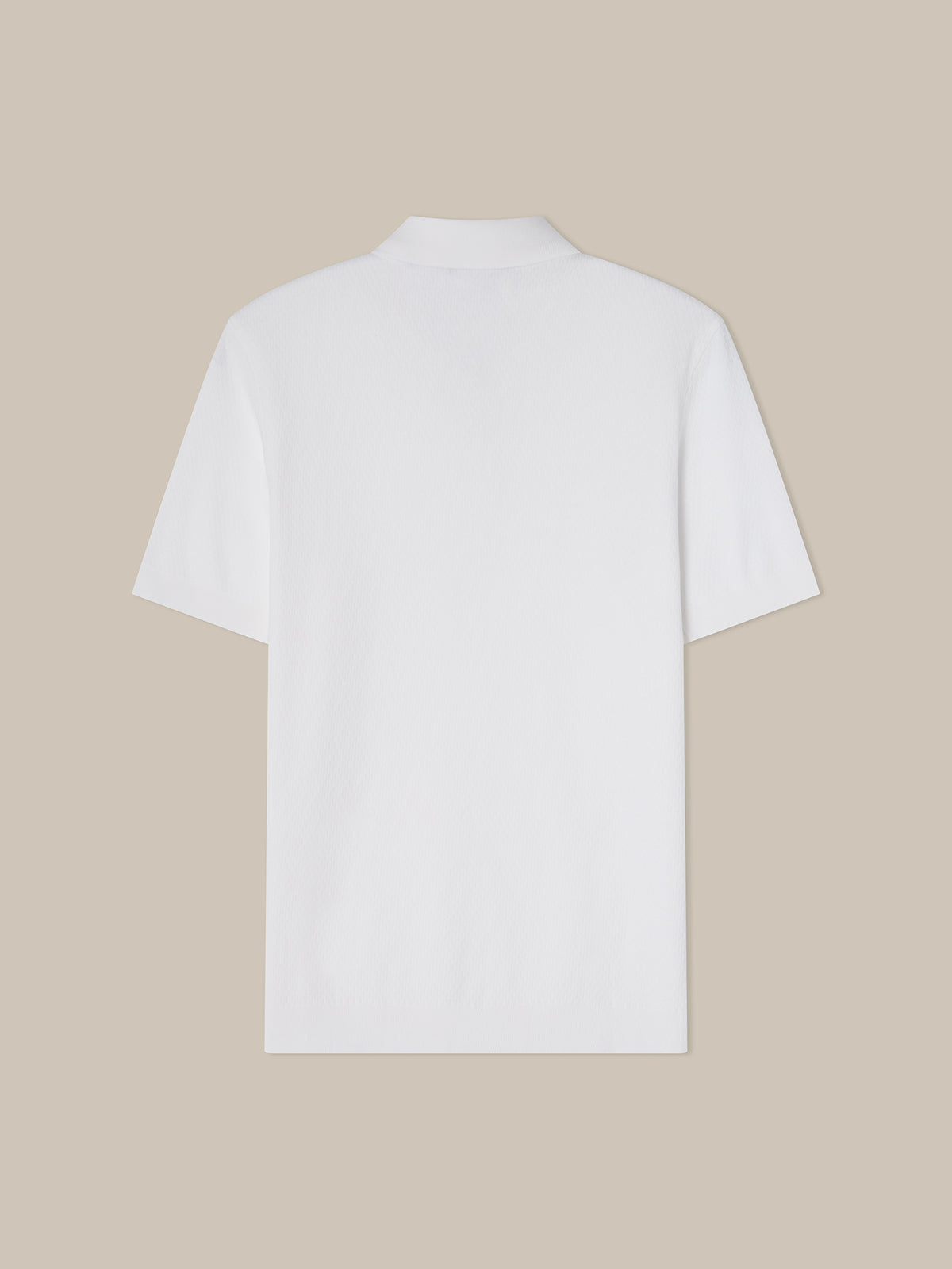 Weston Textured Cotton Zip Polo image