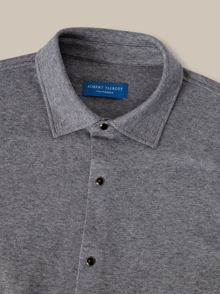 Walter Cashmere Blend Snap Front Shirt