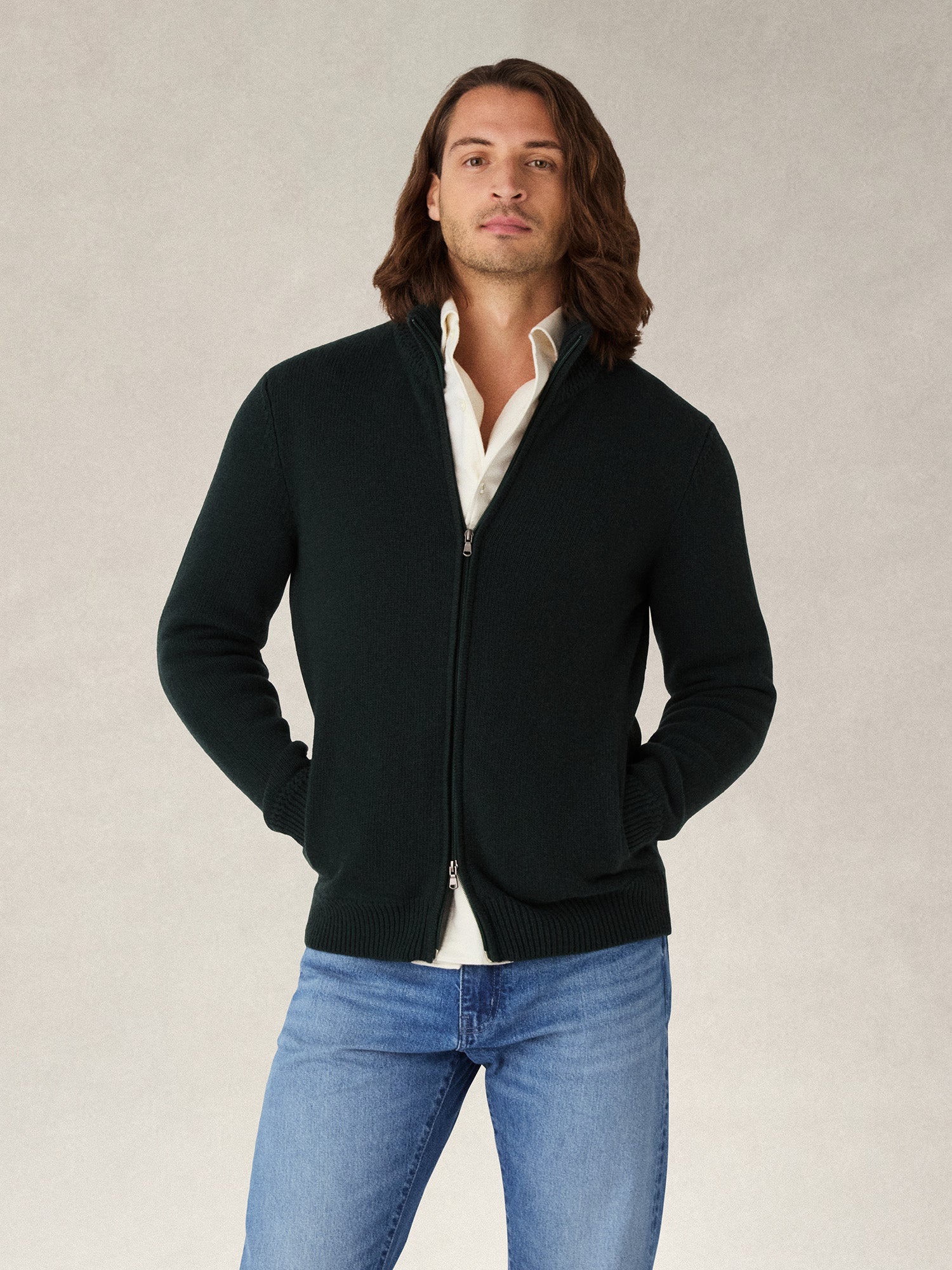 Graham Full Zip Sweater