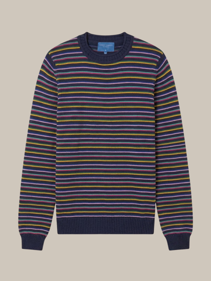 Hilton Multi Stripe Rollneck Sweater