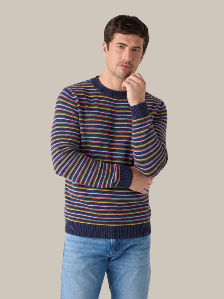 Hilton Multi Stripe Rollneck Sweater