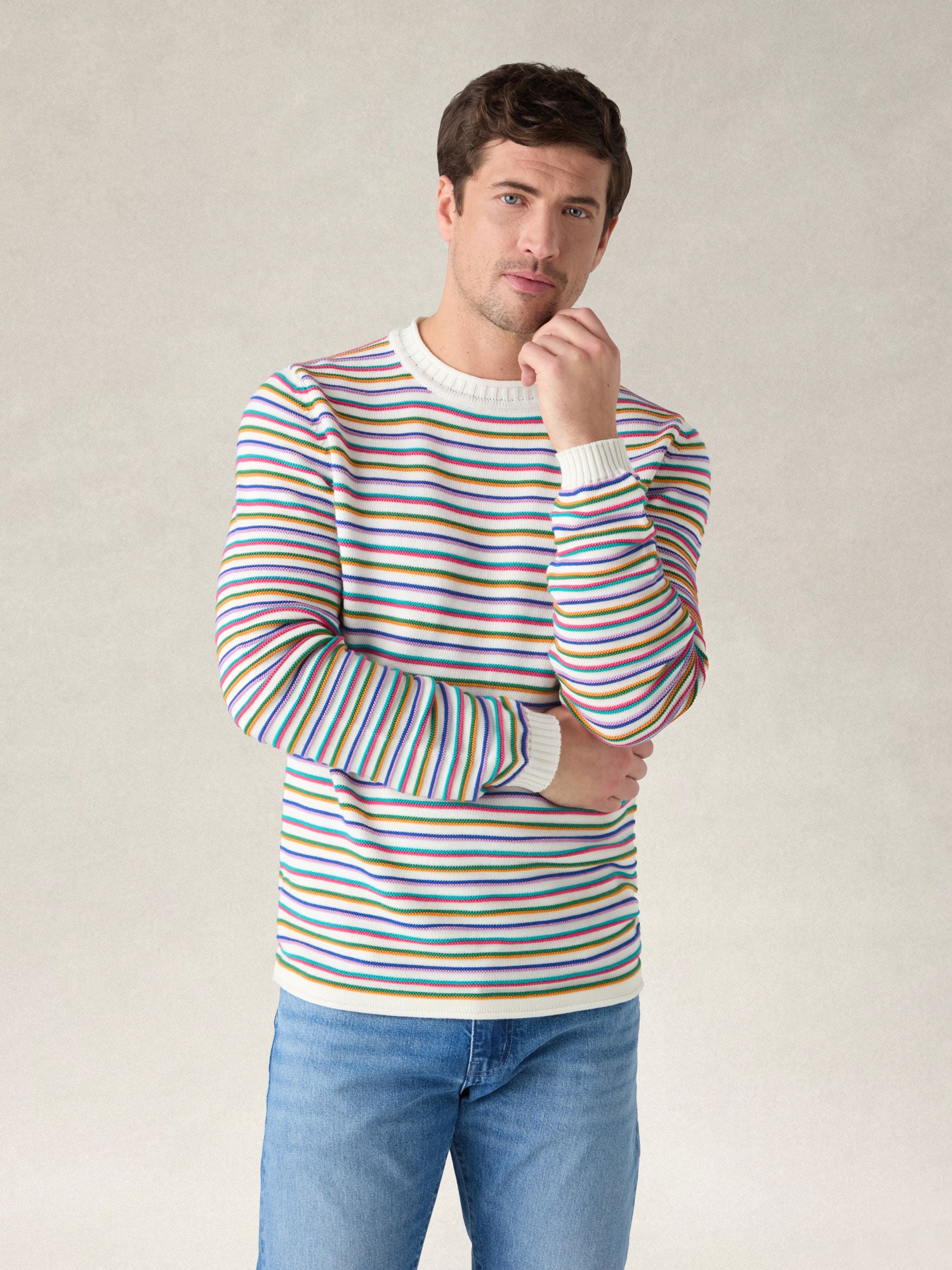 Hilton Multi Stripe Rollneck Sweater image