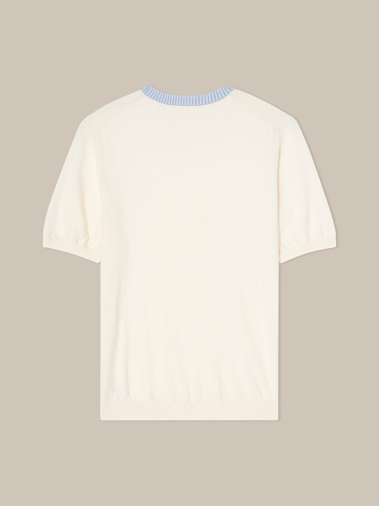 Gibson Cotton Cashmere Short Sleeve Crewneck Sweater