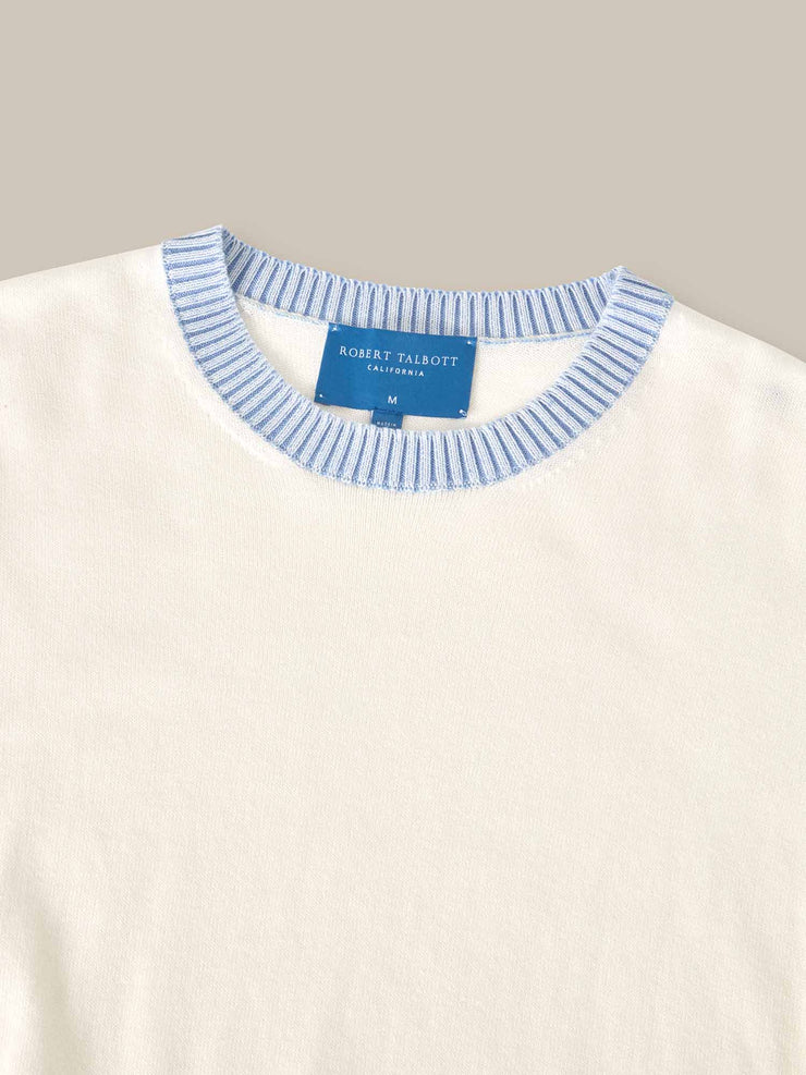 Gibson Cotton Cashmere Short Sleeve Crewneck Sweater