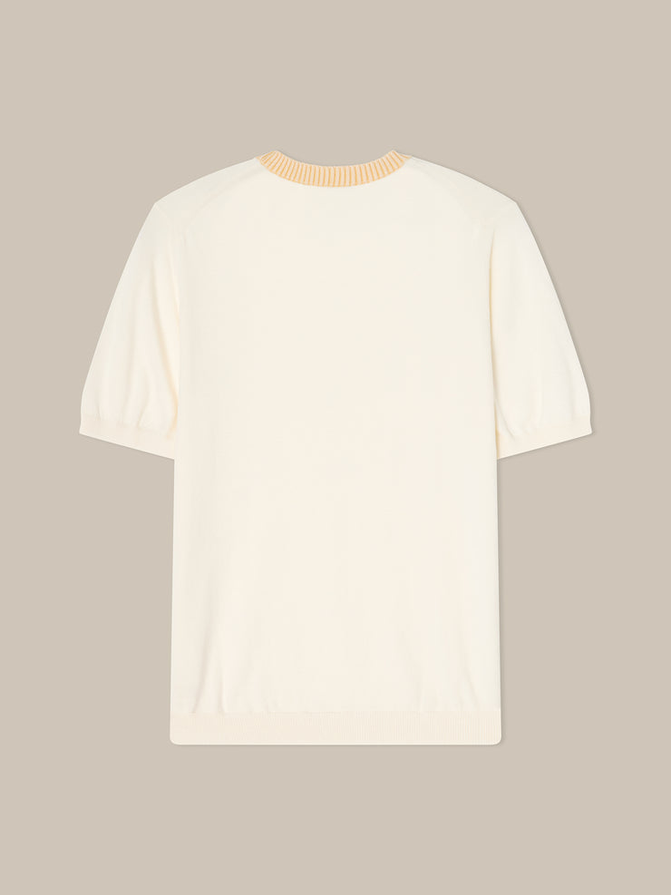 Gibson Cotton Cashmere Short Sleeve Crewneck Sweater