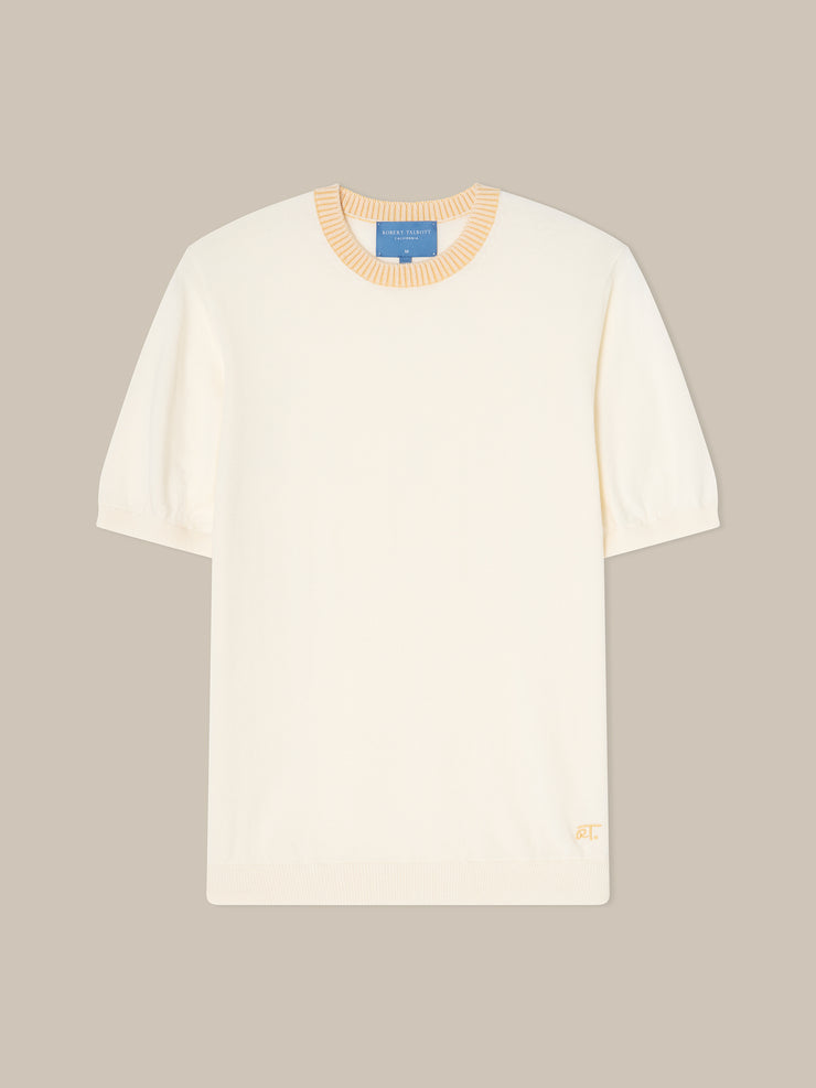 Gibson Cotton Cashmere Short Sleeve Crewneck Sweater