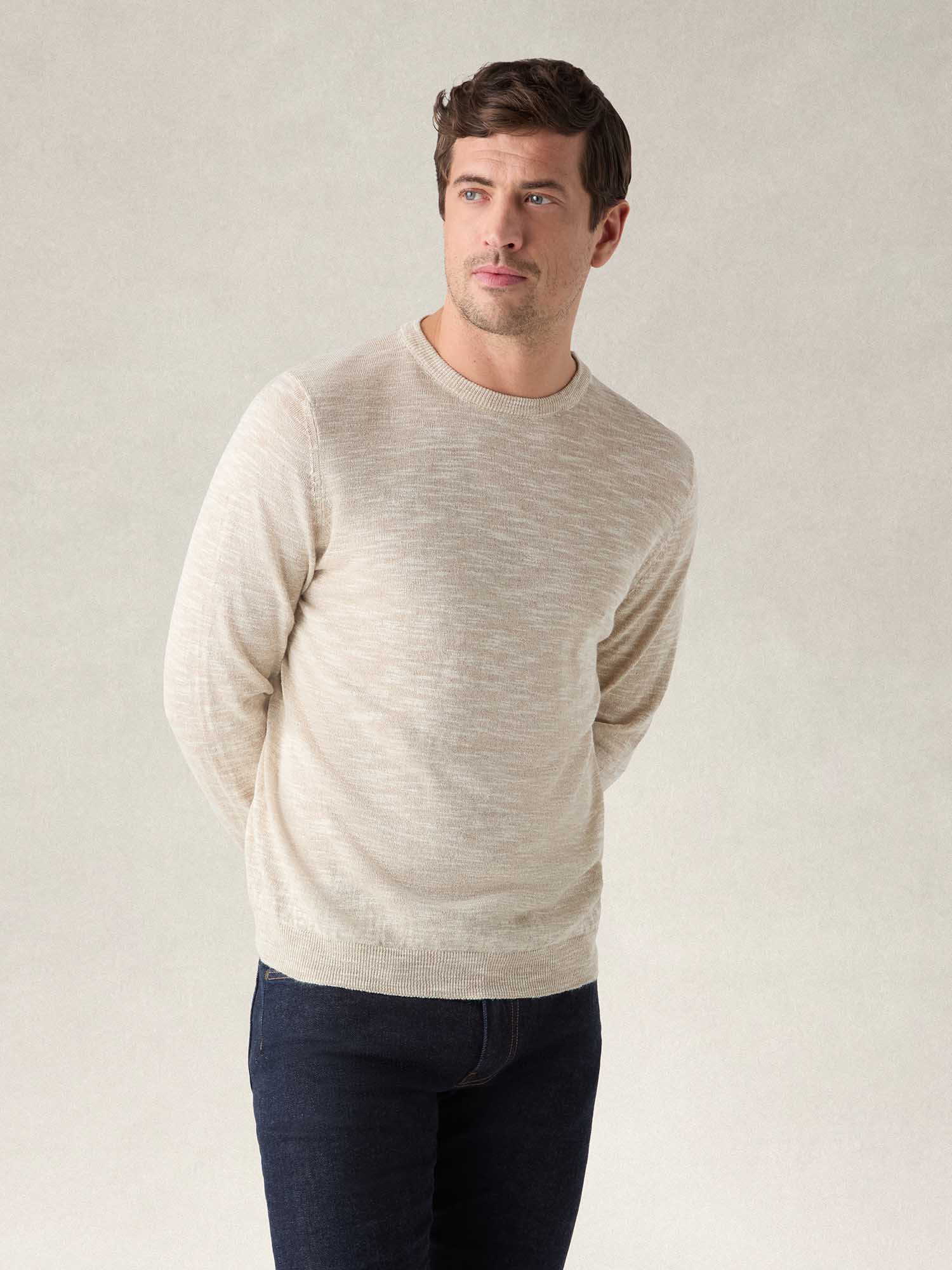 Robbins Linen Silk Crewneck Sweater