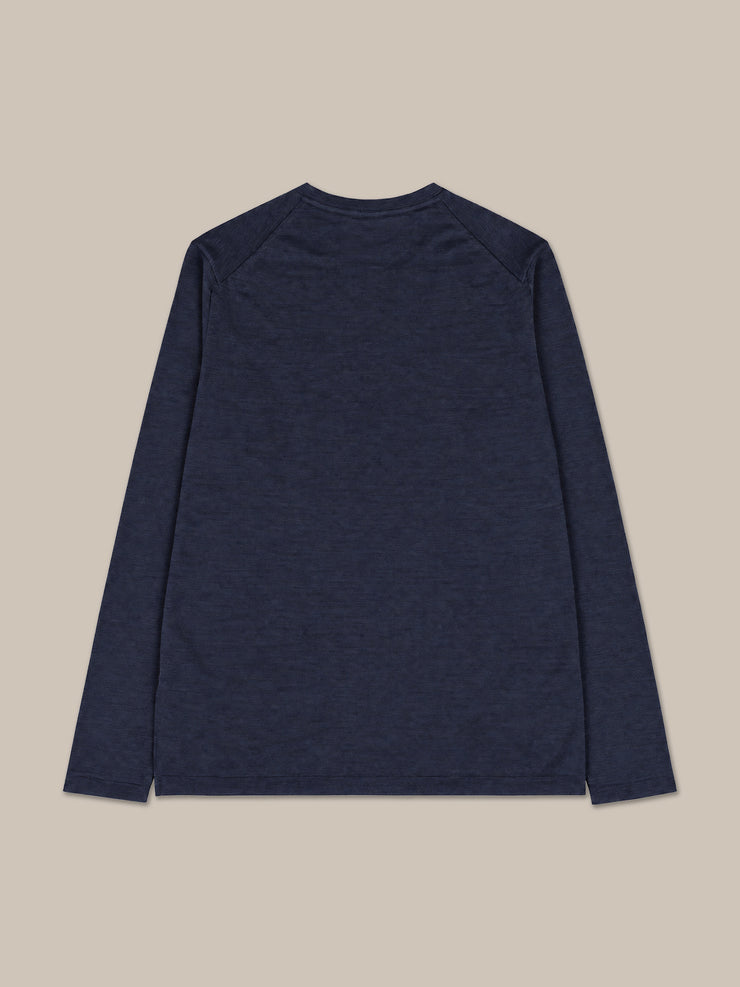 Lawrence Wool Silk Fine Gauge Jersey Long Sleeve Tee