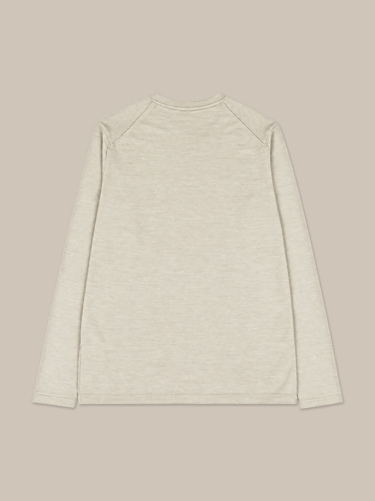 Lawrence Wool Silk Fine Gauge Jersey Long Sleeve Tee