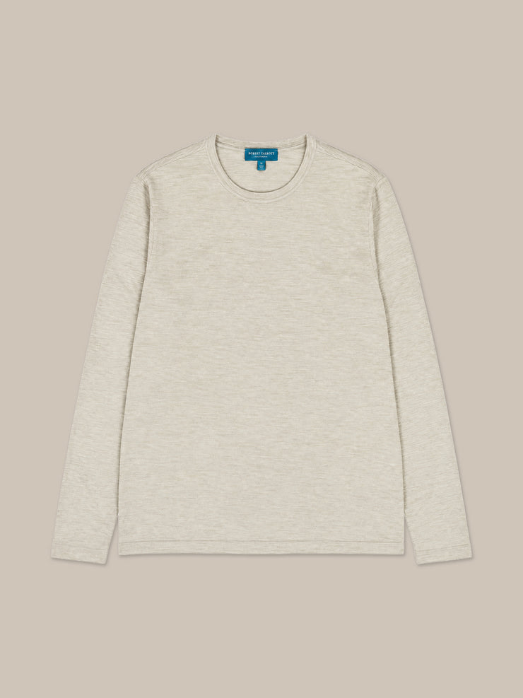 Lawrence Wool Silk Fine Gauge Jersey Long Sleeve Tee