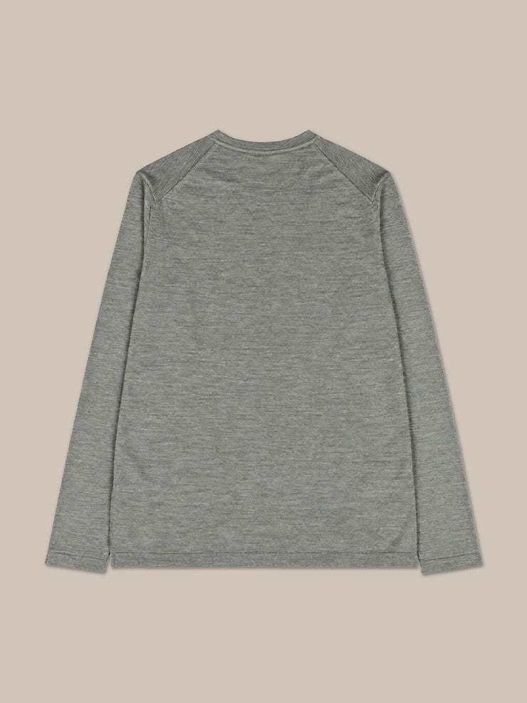 Lawrence Wool Silk Fine Gauge Jersey Long Sleeve Tee
