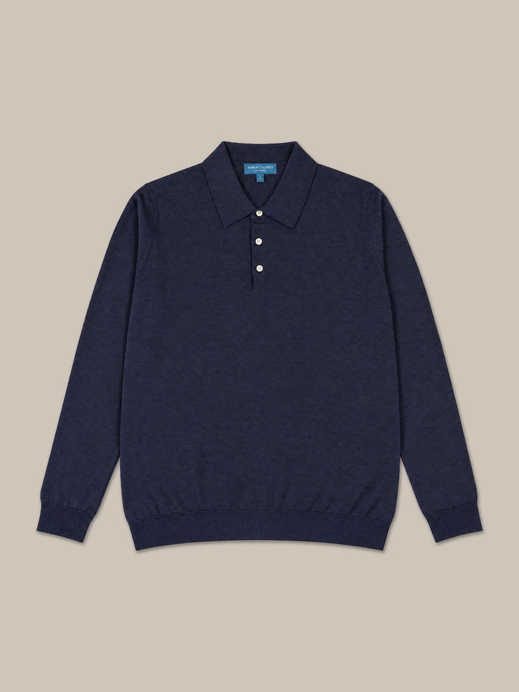 Henson Wool Silk Fine Gauge Jersey Polo